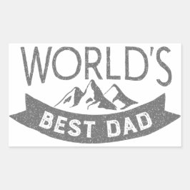 Världens bästa Pappa Fars dag Rektangulärt Klistermärke