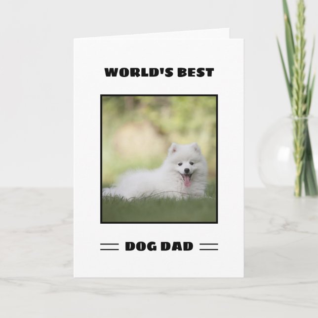 Världens Bästa Pappa För Hund Anpassad Foto Person Kort (Framsida)