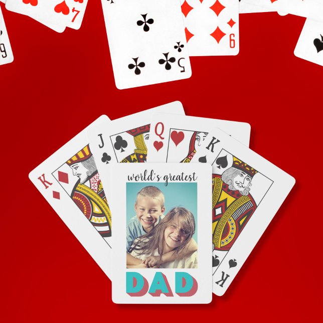 Världens Bästa Pappa Foto Casinokort (Skapare uppladdad)