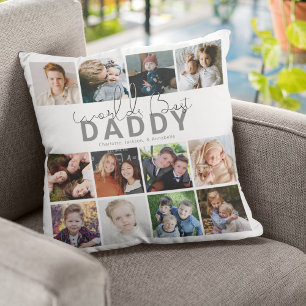 Världens Bästa Pappa Fotokollage Kudde