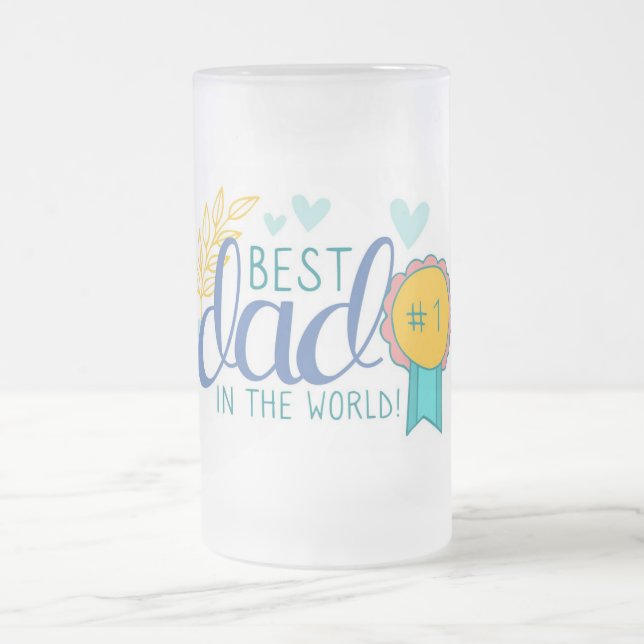 Världens bästa Pappa Frostat Ölglas (Center)