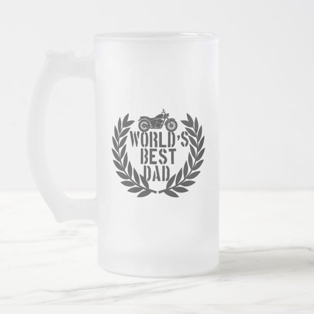 Världens Bästa Pappa  Frostat Ölglas (Vänster)