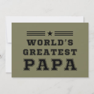 Världens Bästa Pappa Glad Fars Dag Present T-Shirt Inbjudningar