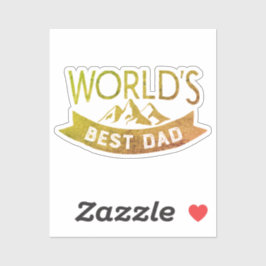 Världens bästa Pappa Golden Fars dag Klistermärken