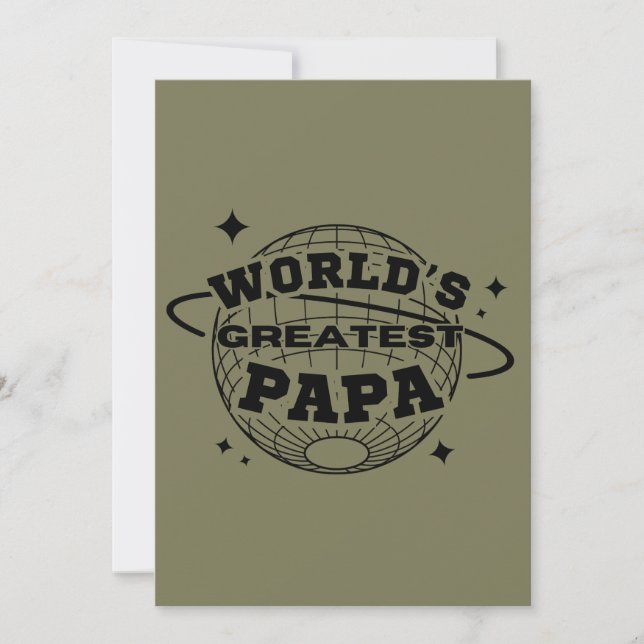 Världens Bästa Pappa Gott Fars Dag Present Inbjudningar (Framsida)