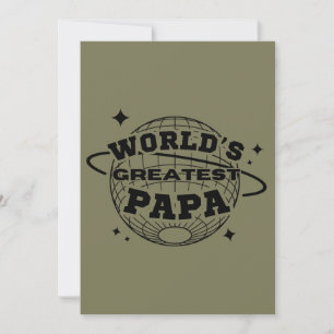 Världens Bästa Pappa Gott Fars Dag Present Inbjudningar