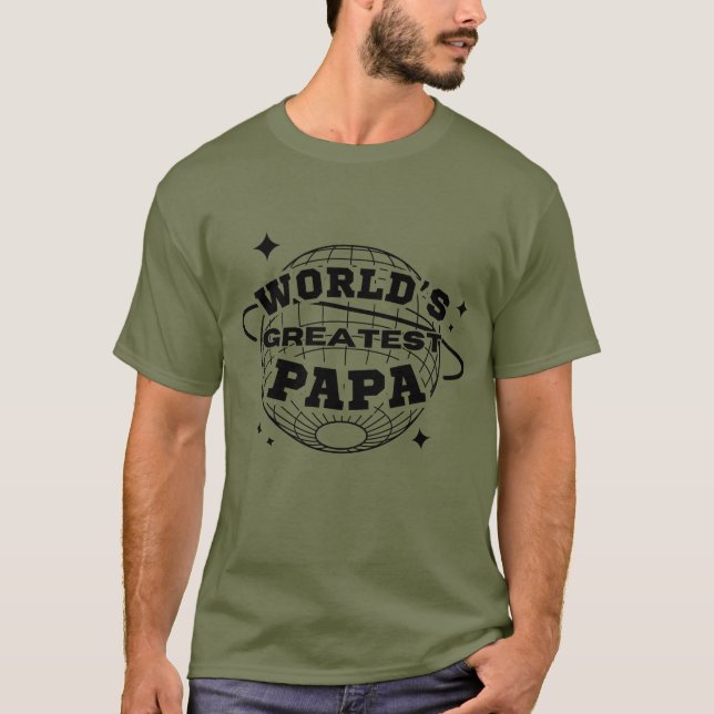 Världens Bästa Pappa Gott Fars Dag Present T Shirt (Framsida)