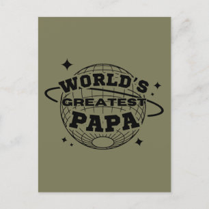 Världens Bästa Pappa Gott Fars Dag Present Vykort