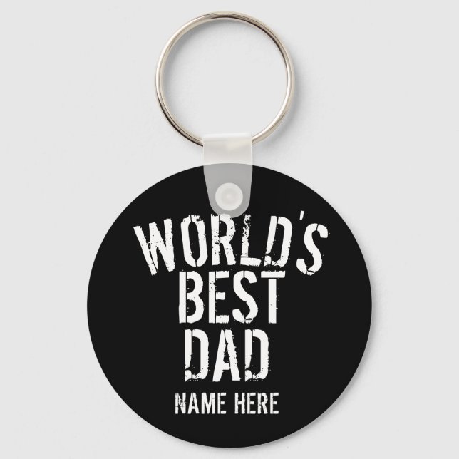 VÄRLDENS BÄSTA PAPPA, GRANDPA, PERSONALISERA NYCKELRING (Framsida)