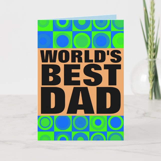 VÄRLDENS BÄSTA PAPPA GRATTIS PÅ FÖDELSEDAGEN KORT (Framsida)