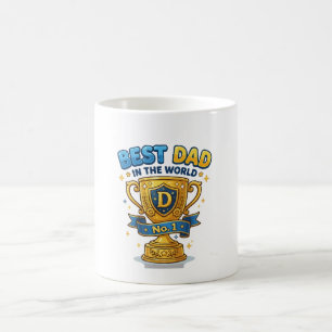 Världens Bästa Pappa Guld Trofé Kaffemugg