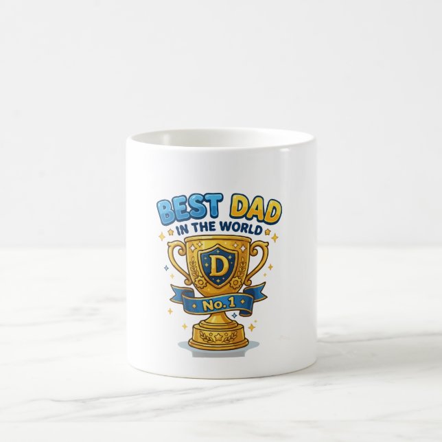 Världens Bästa Pappa Guld Trofé Kaffemugg (Center)