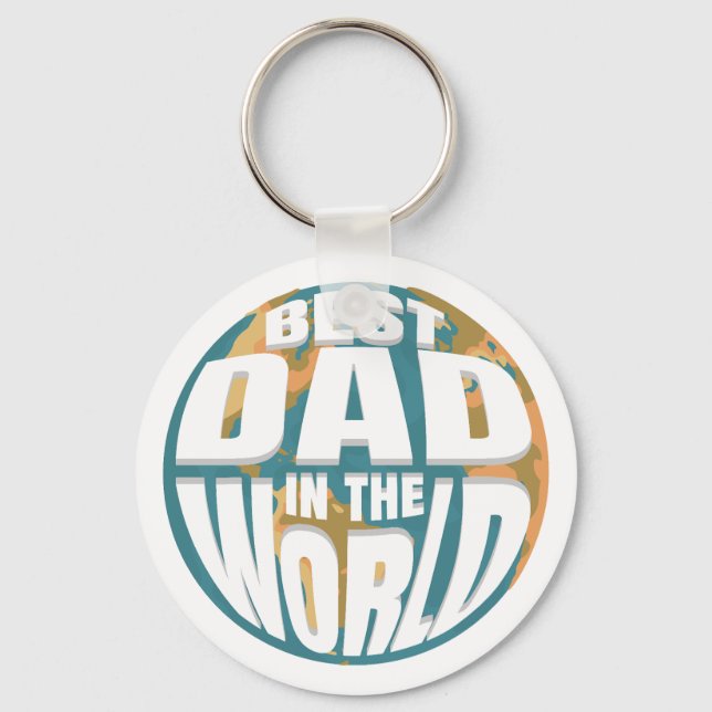 Världens bästa Pappa i Fars dag Classic Earth Nyckelring (Framsida)