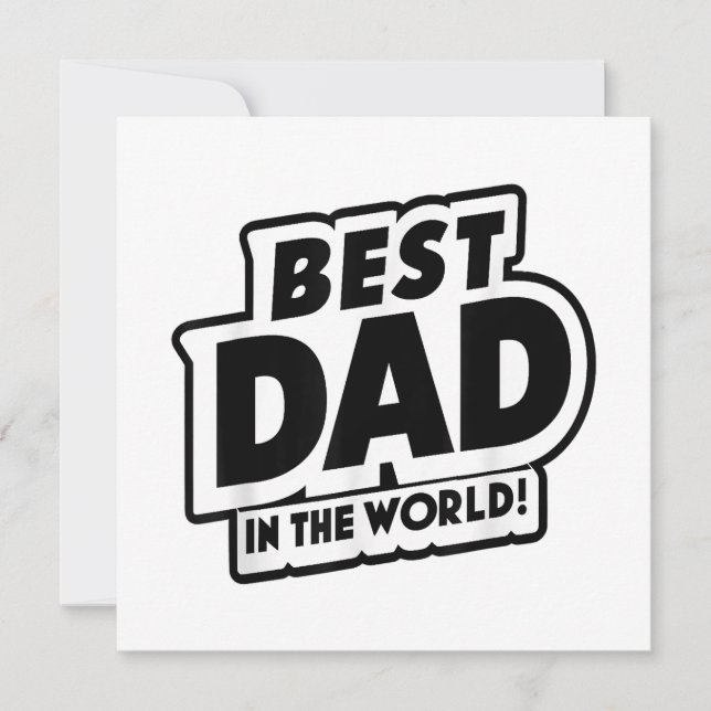 Världens bästa Pappa i fars dag Inbjudningar (Framsida)