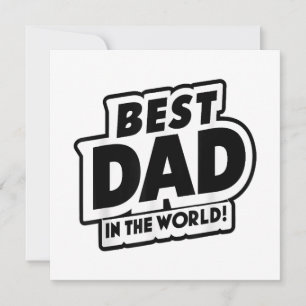 Världens bästa Pappa i fars dag Inbjudningar