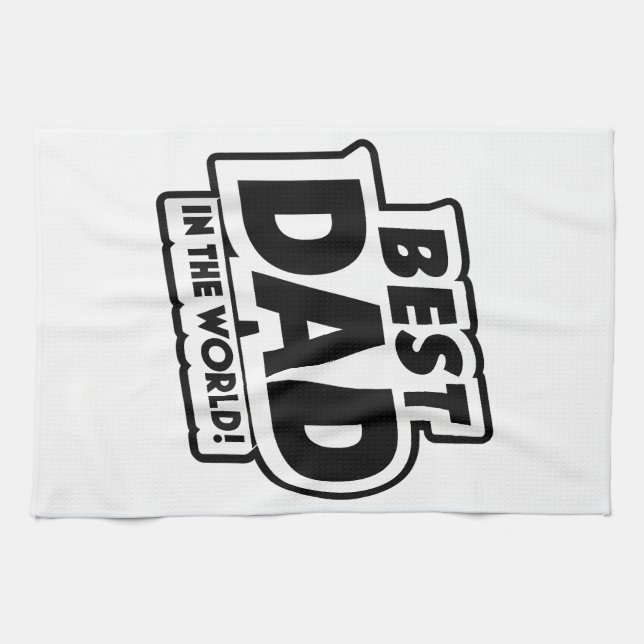 Världens bästa Pappa i fars dag Kökshandduk (Horisontell)