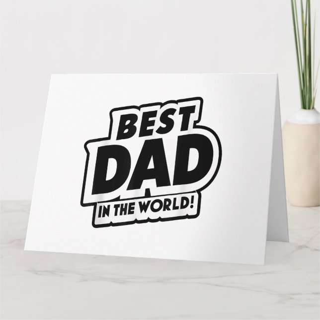 Världens bästa Pappa i fars dag Kort (Framsida)