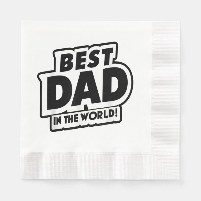 Världens bästa Pappa i fars dag Pappersservett (Framsidan)