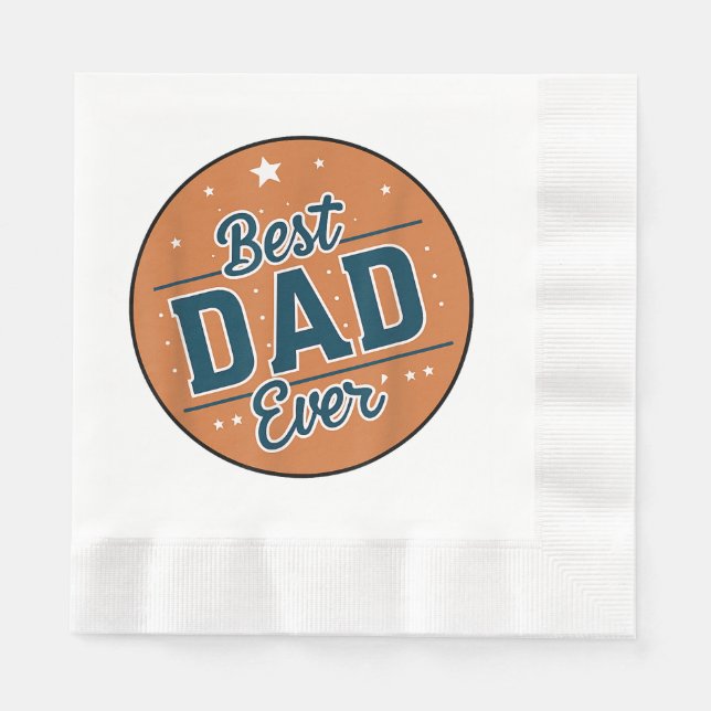 Världens bästa Pappa i fars dag Pappersservett (Framsidan)