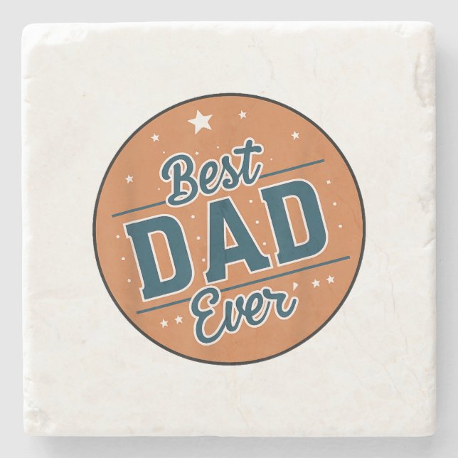 Världens bästa Pappa i fars dag Stenunderlägg (Framsidan)