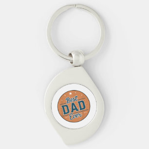 Världens bästa Pappa i fars dag Swirl Silverfärgad Nyckelring