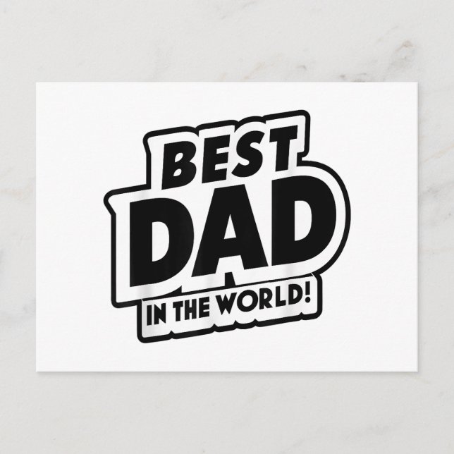 Världens bästa Pappa i fars dag Vykort (Framsida)