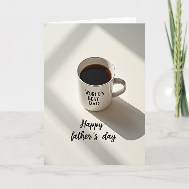 Världens Bästa Pappa Kaffe Kort (Framsida)