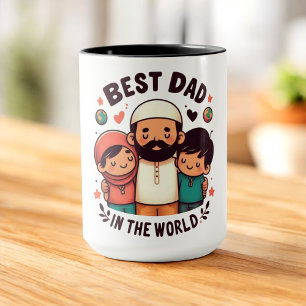 Världens bästa pappa - kärleksfull muslimsk far mugg