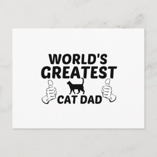 VÄRLDENS BÄSTA PAPPA KATT VYKORT