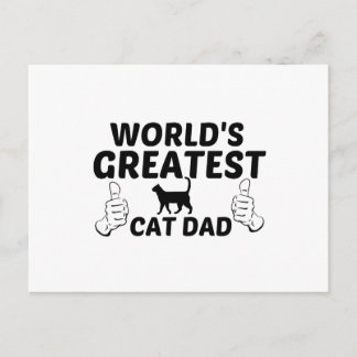 VÄRLDENS BÄSTA PAPPA KATT VYKORT