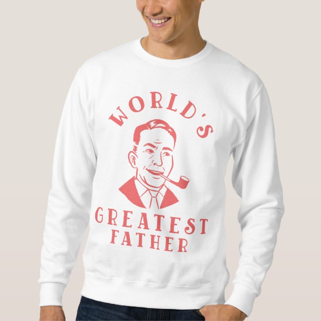 Världens Bästa Pappa Klassisk Fars Dag Lång Ärmad Tröja (Framsida)