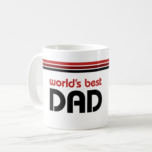 Världens Bästa Pappa Klassisk Fars Dag Pappa Prese Kaffemugg (Framsida vänster)