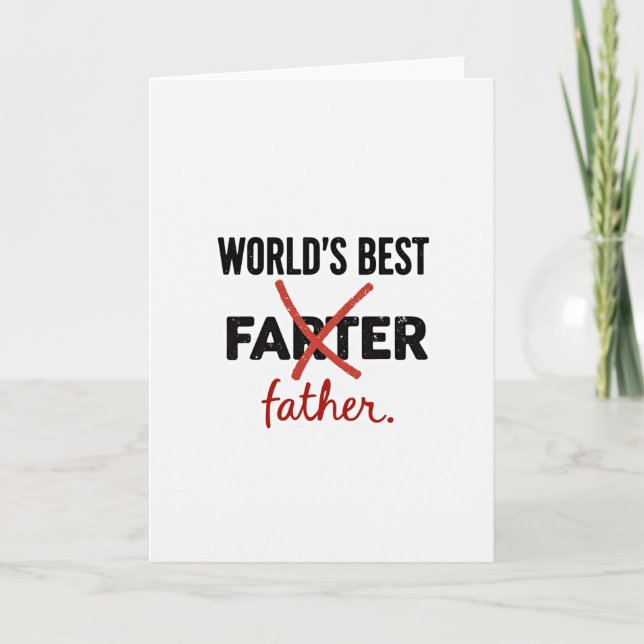 Världens Bästa Pappa Konstkort Kort (Framsida)