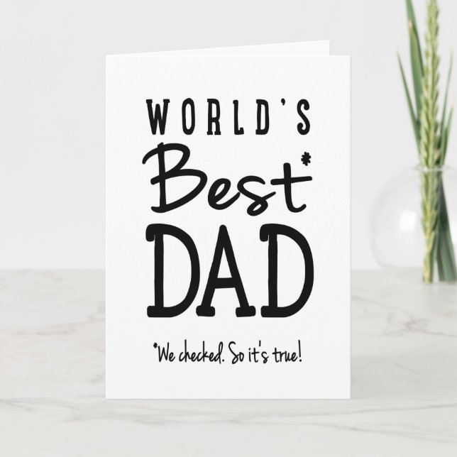Världens bästa Pappa Kort (Framsida)
