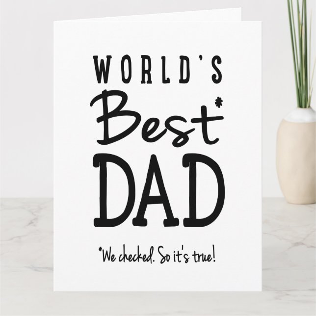 Världens bästa Pappa Kort (Framsida)