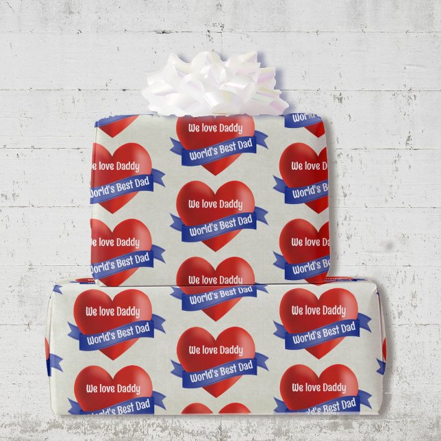 Världens bästa Pappa Lägg till barns Namn eller te Presentpapper (Skapare uppladdad)