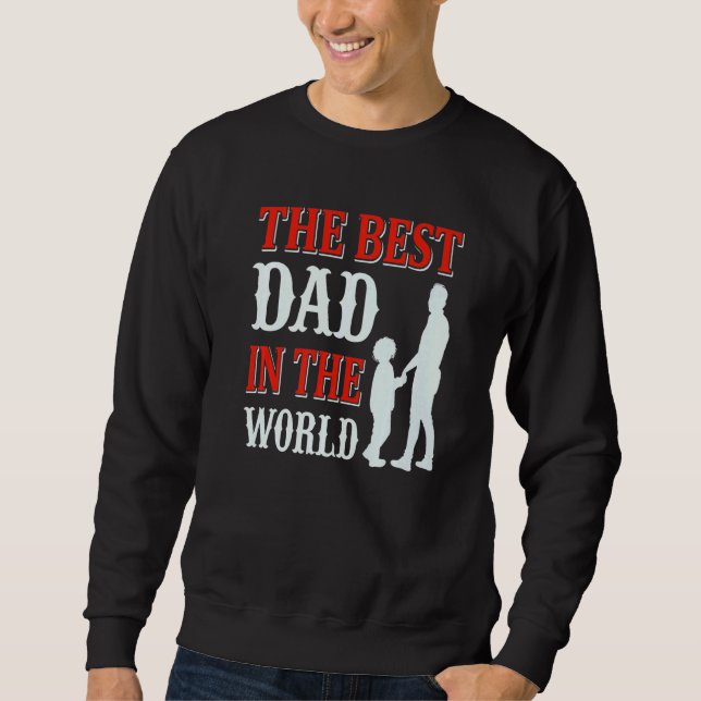 Världens bästa Pappa Lång Ärmad Tröja (Framsida)