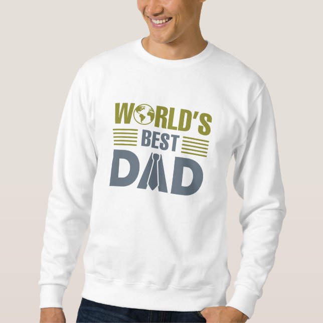 Världens bästa Pappa Lång Ärmad Tröja (Framsida)