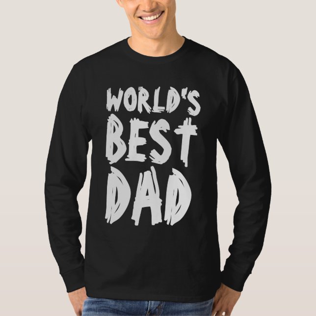 VÄRLDENS BÄSTA PAPPA Långsömnade T-tröjor Tee (Framsida)