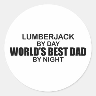Världens bästa Pappa - Lumberjack Runt Klistermärke