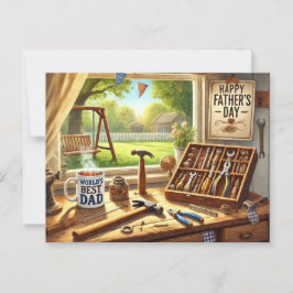 Världens bästa pappa, lycklig Fars dag Vykort