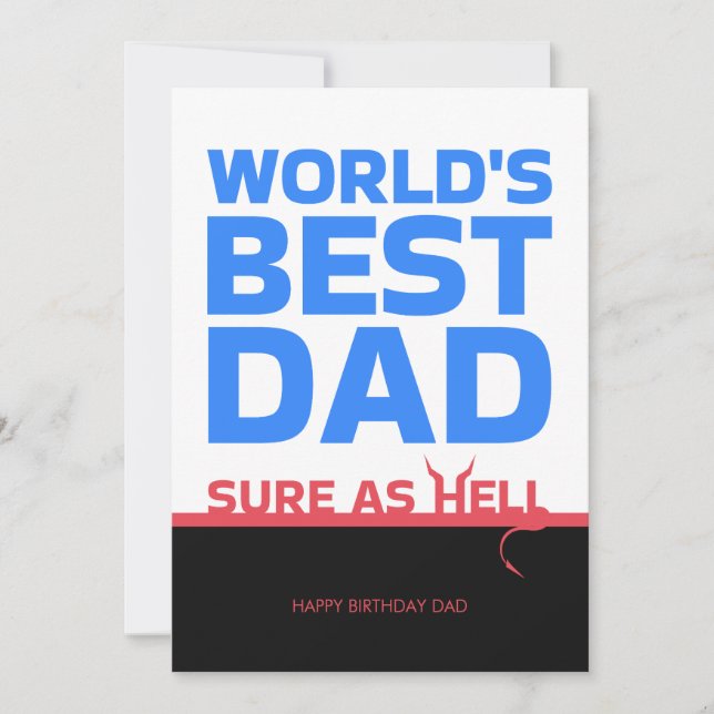 Världens Bästa Pappa Lycklig Födelsedag Roligt Kor (Framsida)