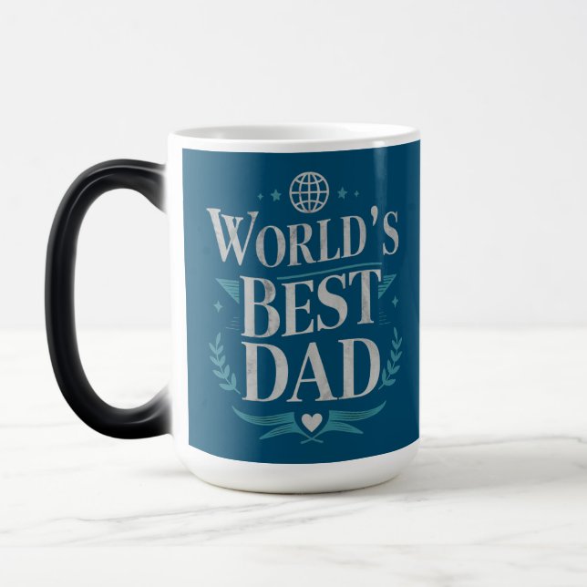 Världens Bästa Pappa Magisk Mugg (Vänster)