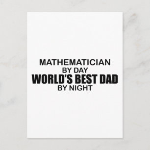 Världens bästa Pappa - matematiker Vykort