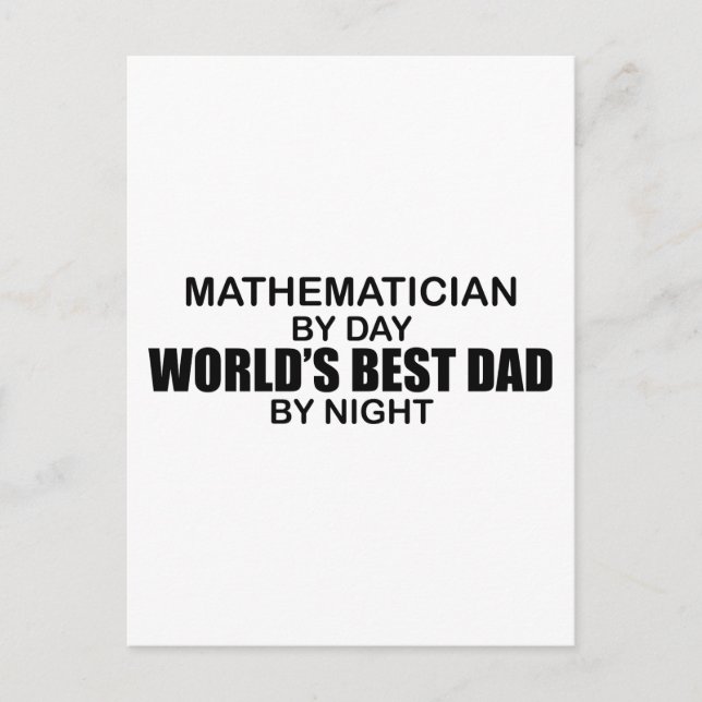 Världens bästa Pappa - matematiker Vykort (Framsida)