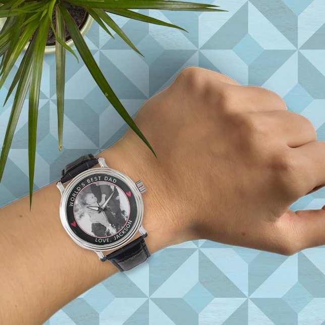 Världens bästa Pappa med hjärtan Armbandsur (Skapare uppladdad)