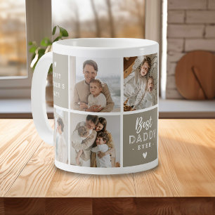 "Världens bästa pappa" Meddelande Anpassad 7 Foto Kaffemugg