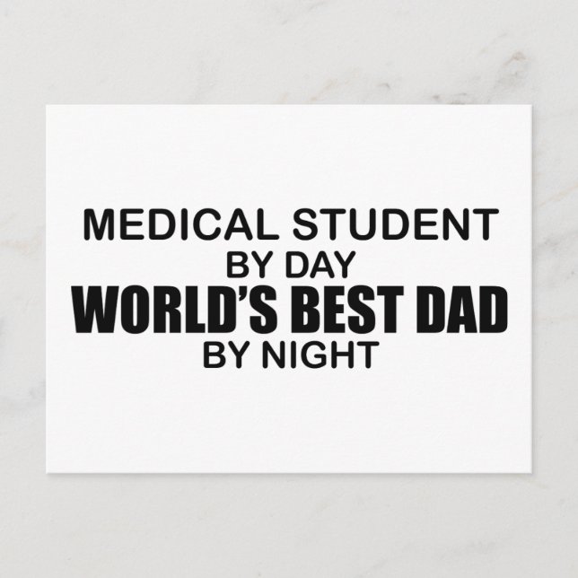 Världens bästa Pappa - medicinska Student Vykort (Framsida)