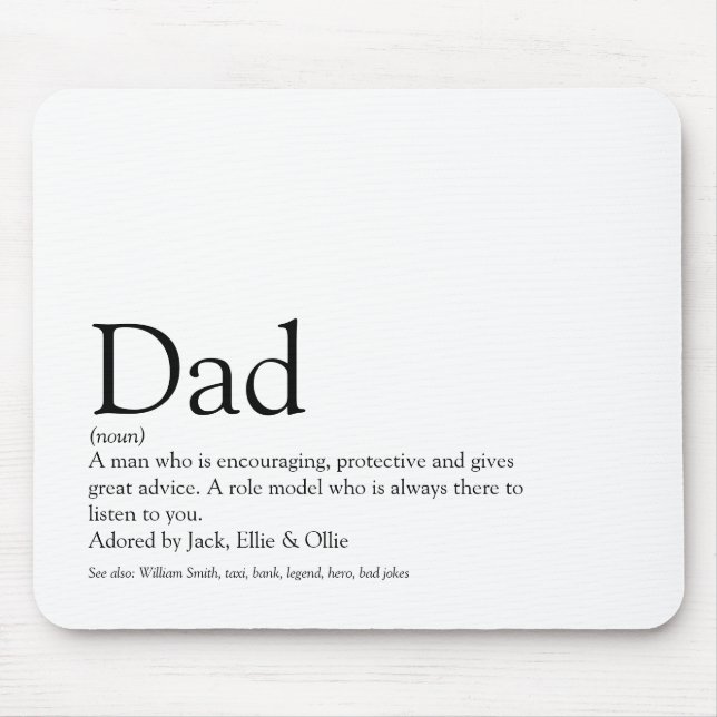 Världens bästa pappa någonsin Definition Musmatta (Framsidan)