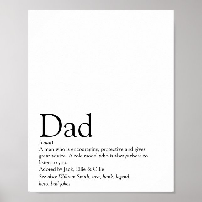Världens bästa pappa någonsin, Pappa, Fader defini Poster (Framsidan)